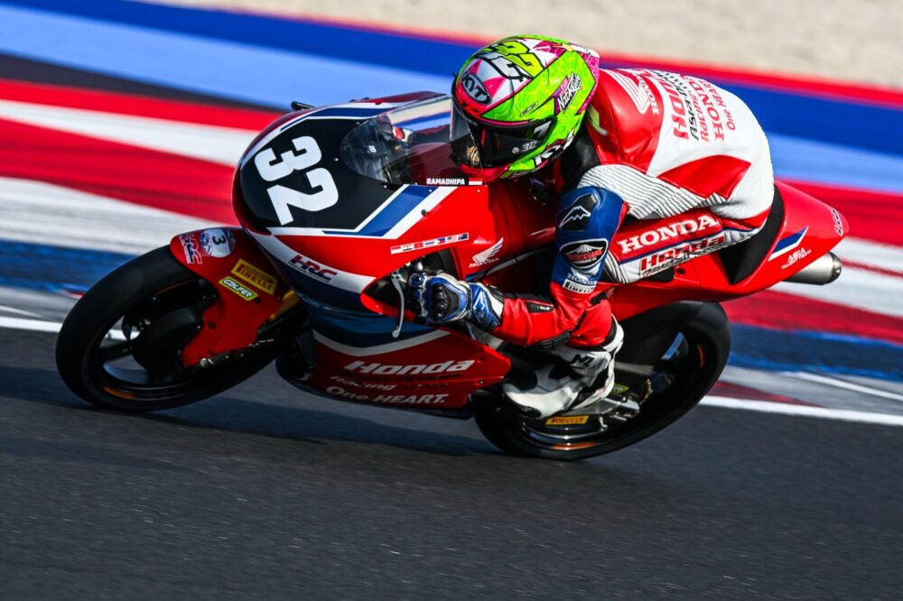 Melesat Kencang di Misano, Ramadhipa Tutup Musim Moto3 Junior dengan Podium