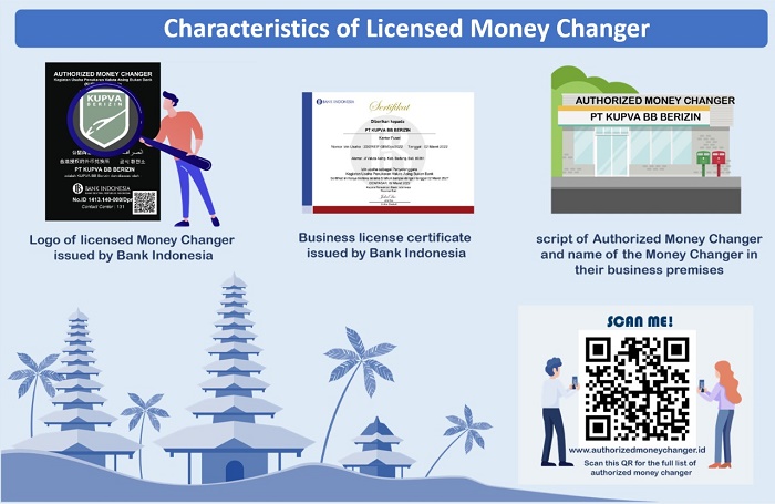 BI Minta Wisatawan Jangan Tergiur Rate Tinggi Money Changer Tidak Berizin