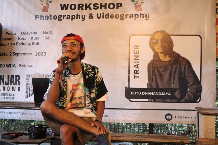 Relawan Pandawa Ganjar Bekali Kaum Milenial Bali Kemampuan Fotografi dan Videografi